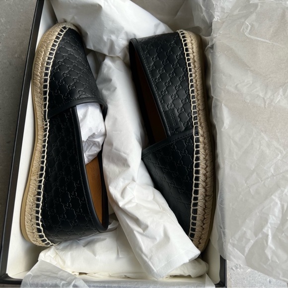 Gucci Leather Espadrilles Microguccissima Soft - Picture 8 of 12